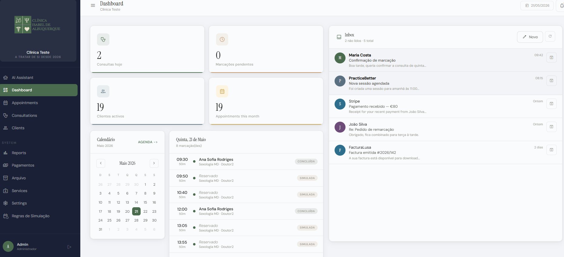 Consulto dashboard